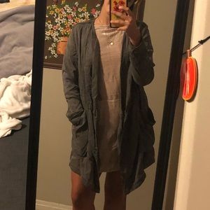 Anthropologie Casual Army Green Blazer/Jacket